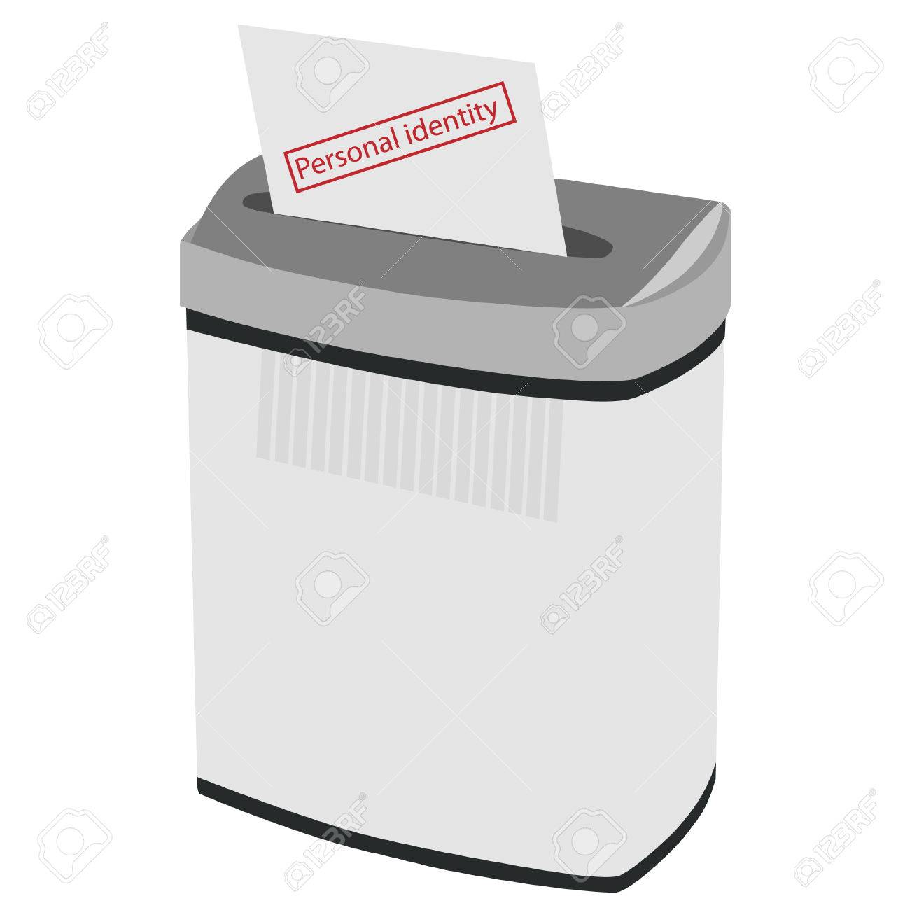 Shredder and text personal identity